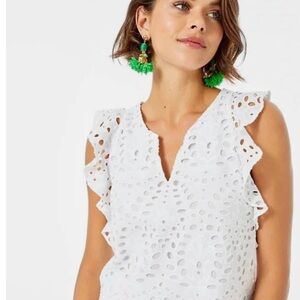 Lily Pulitzer eyelet top. XL